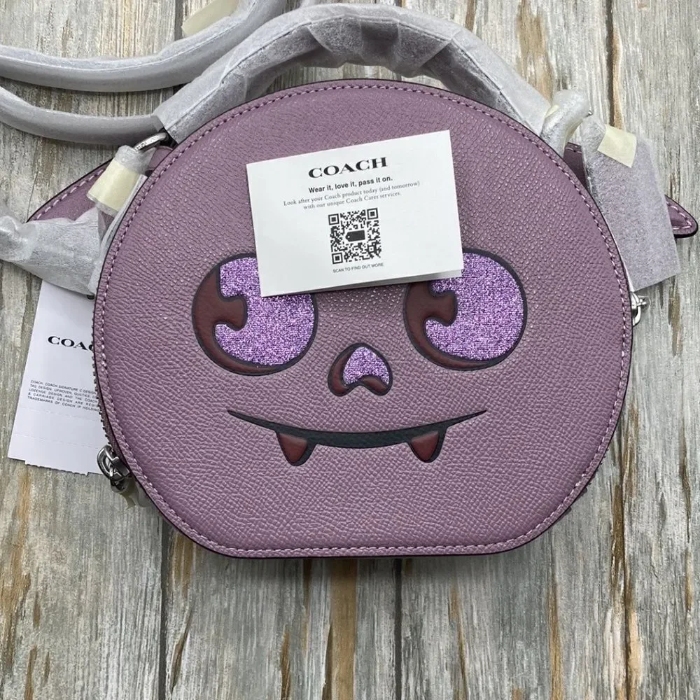 Canteen Crossbody Bag With Halloween Bat Bag Purse